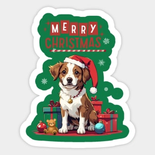 Christmas Dog Sticker